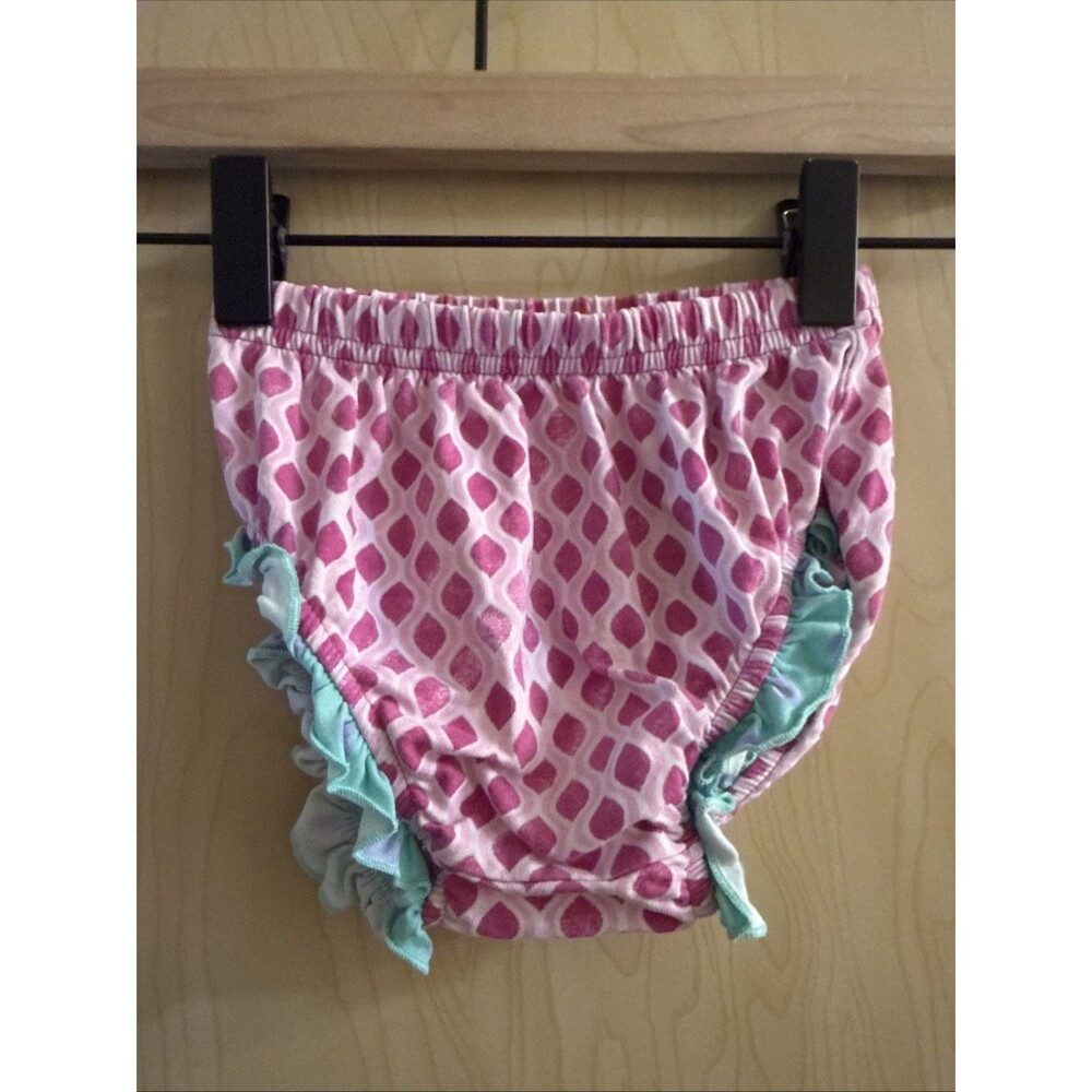 Matilda Jane girls' bloomer diaper covers featuring a pink diamond pattern 12-18